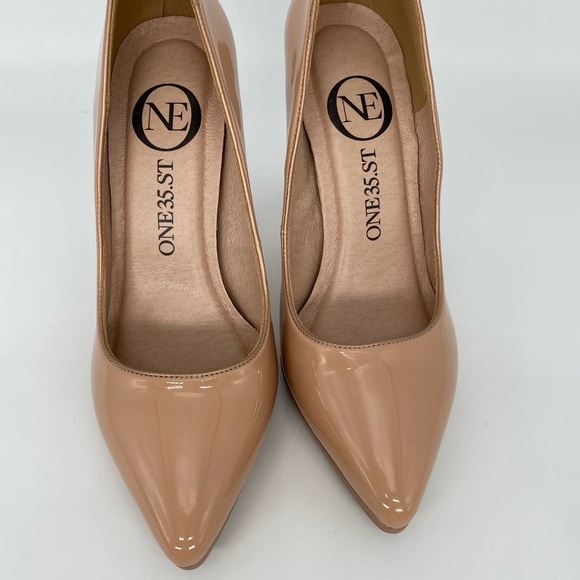 ONE35 VEGAN PATENT LEATHER PLATFORM SIZE #37 - Picture 1 of 5